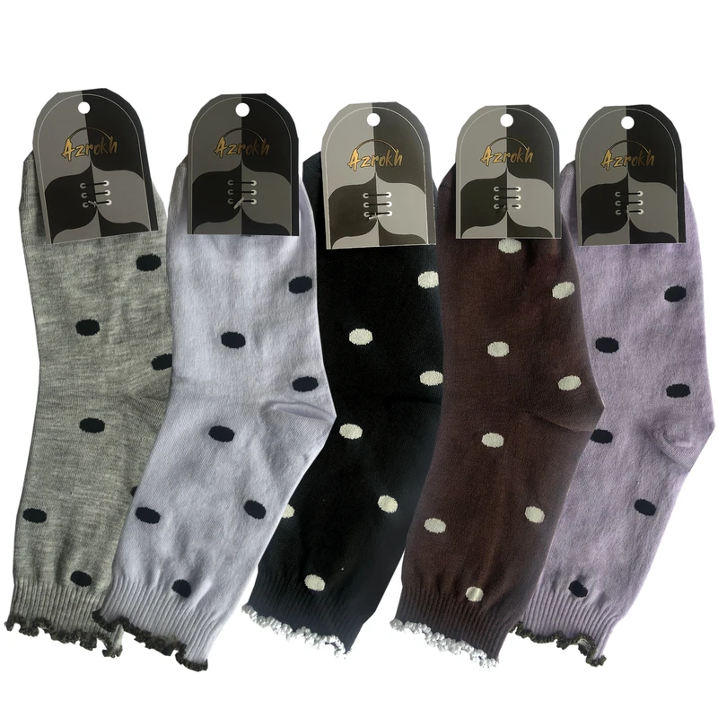 جوراب ساق بلند زنانه مدل azrok-8 بسته 5 عددی