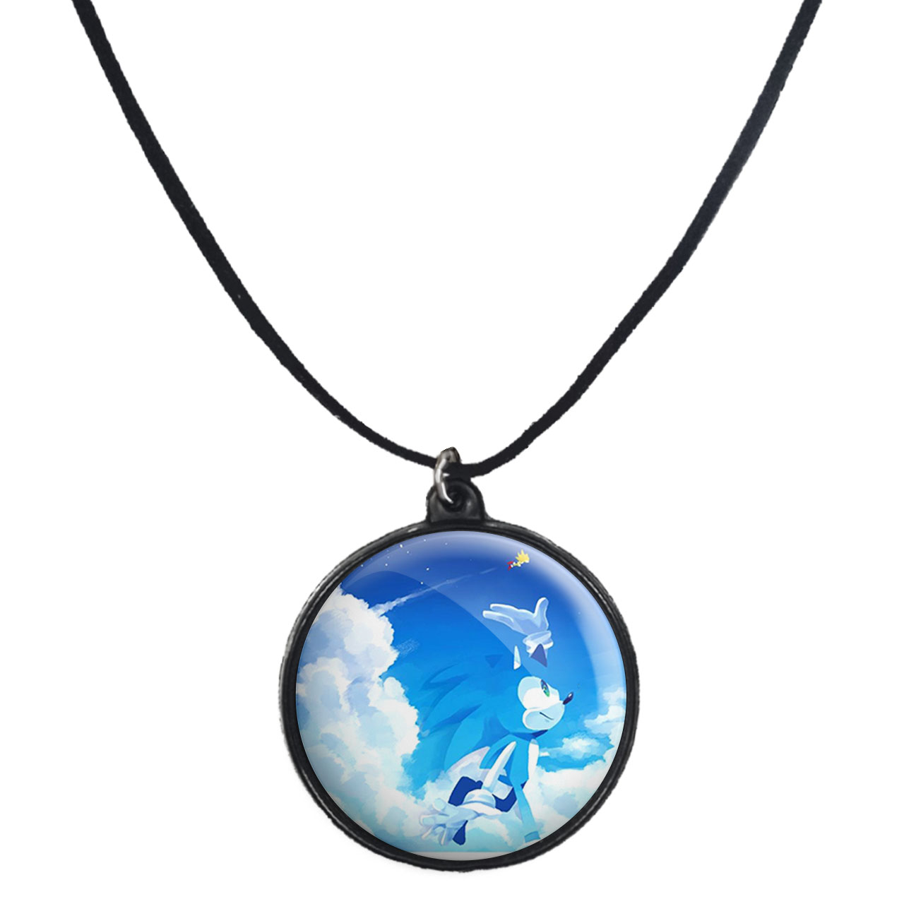 گردنبند پرمانه طرح سونیک کد pmb.14953 مدل دو طرفه