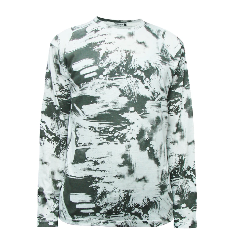 تی شرت آستین بلند مردانه مدل چاپی طرح دار 