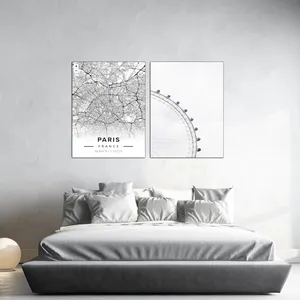 تابلو شاسی بکلیت طرح منظره شهری پاریس مدل SH-627 مجموعه 2 عددی