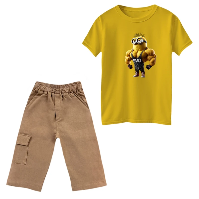 ست تی‌شرت و شلوارک پسرانه مدل مینیون کد 27