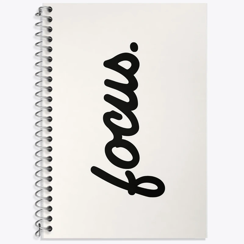 دفتر زبان 50 برگ خندالو مدل سه خط طرح تایپوگرافی کد F1419