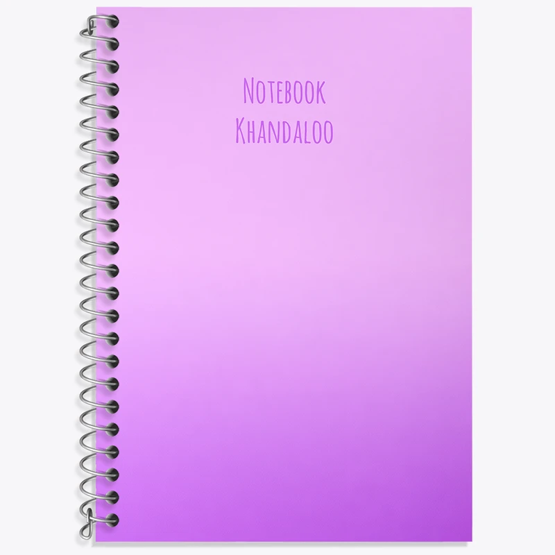 دفتر زبان 50 برگ خندالو مدل دو خط طرح رنگ بنفش کد N5442