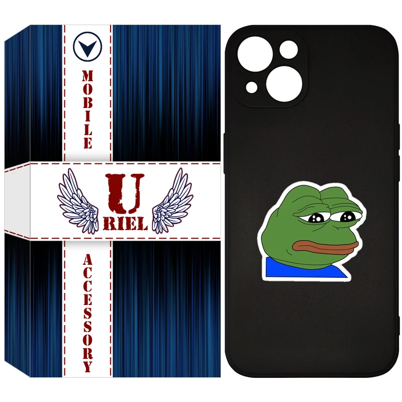 کاور یوریل مدل KSH کد 86 طرح قورباغه غمگین مناسب برای گوشی موبایل اپل iPhone 13