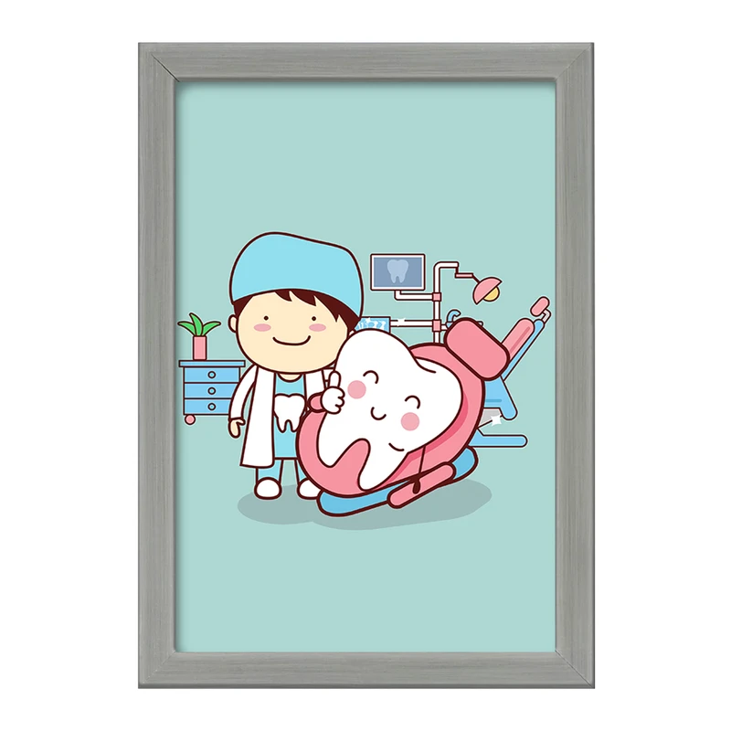 تابلو خندالو طرح دندان و دندان پزشکی کودکانه کد 36742