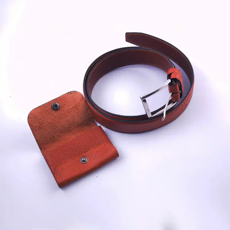 ست هدیه مردانه مدل Ve1 چرم طبیعی