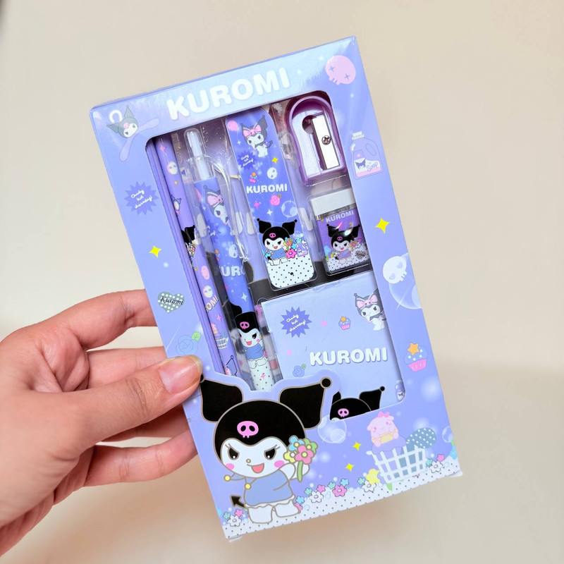 بسته لوازم تحریر مدل کرومی مجموعه 7 عددی