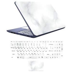 نقد و بررسی استیکر لپ تاپ مدلstone 01 مناسب برای لپ تاپ 17 اینچی به همراه برچسب حروف فارسی کیبورد توسط خریداران