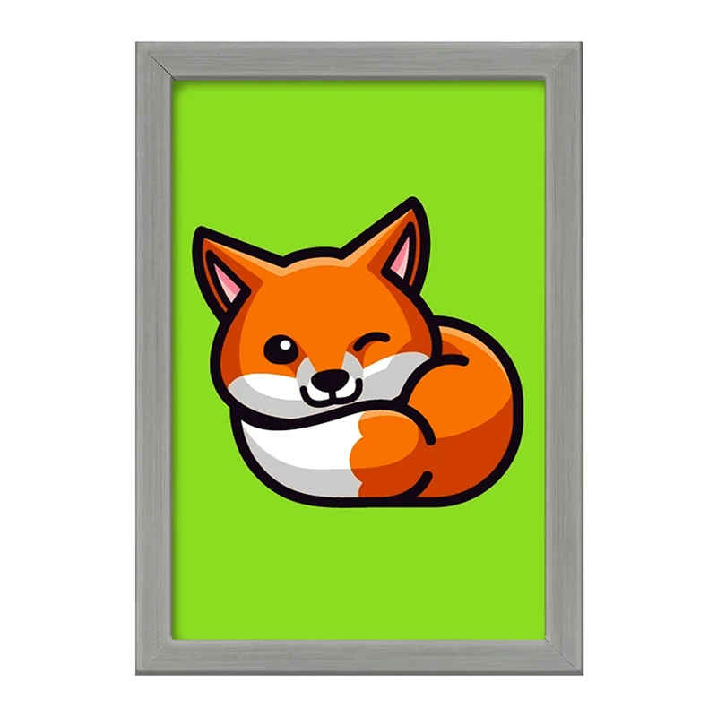تابلو خندالو طرح حیوانات بامزه روباه کد 28183