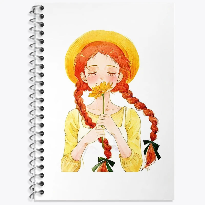 دفتر زبان 50 برگ خندالو مدل دو خط طرح آنشرلی کد N3260