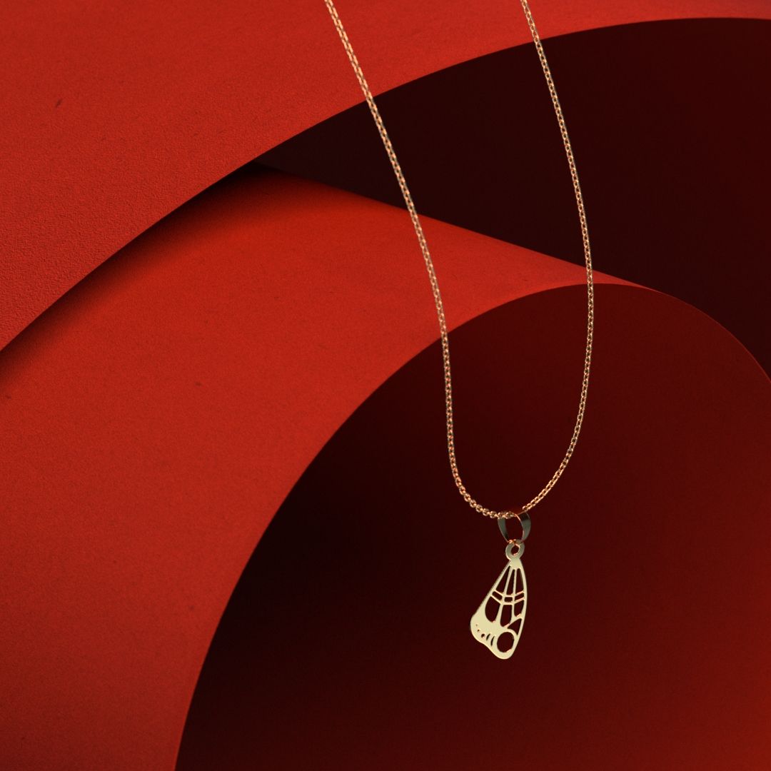 گردنبند طلا 18 عیار زنانه مدوپد مدل پروانه کد MM2-1-1267 - - 5