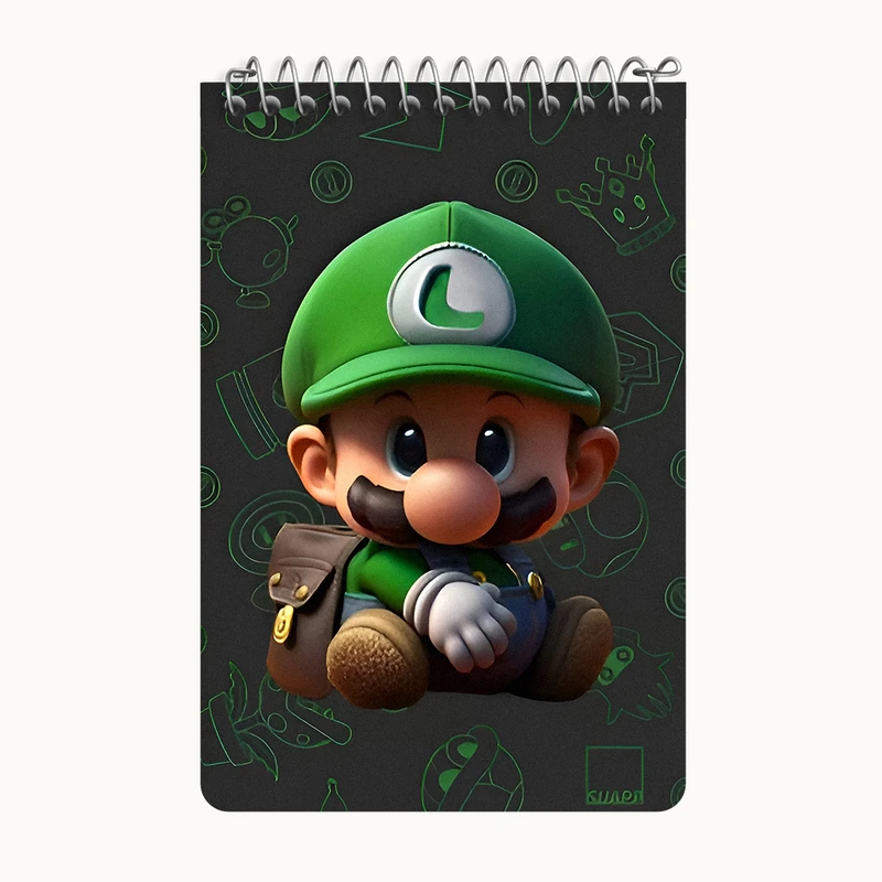 دفتر یادداشت 50 برگ خندالو طرح سوپر ماریو (Super Mario) کد F9579