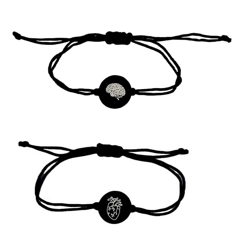 دستبند مدل قلب و مغز بسته 2 عددی دستبند مدل قلب و مغز بسته 2 عددی