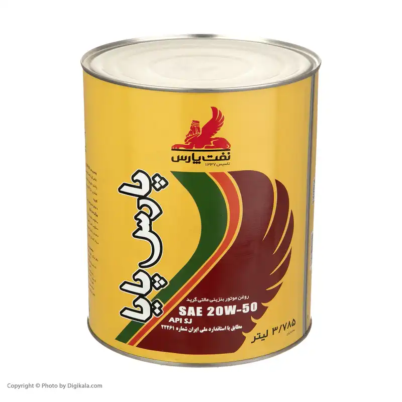 روغن موتور نفت پارس مدل پارس پایا کد 20W-50 حجم 3.785 لیتر