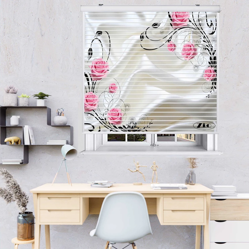 پرده زبرا زیو مدل سیلوئت 3D1471 سایز 150x150 سانتی متر