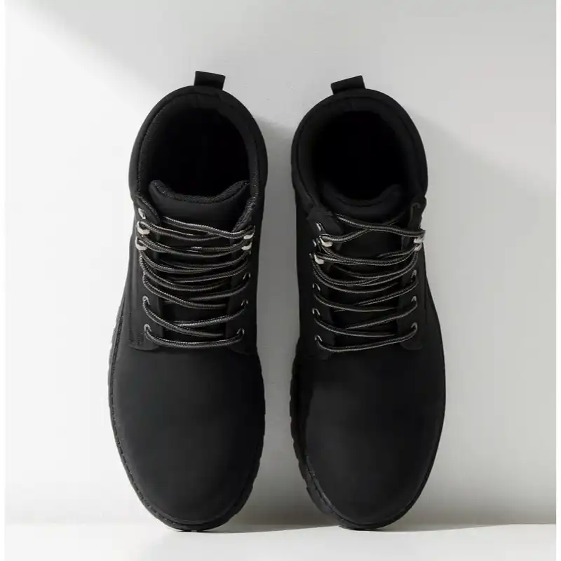 نیم بوت مردانه مکس مدل Textured Ankle with Lace-Up Closure