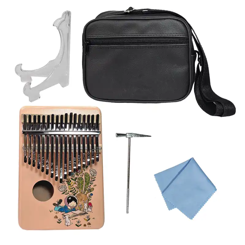 کالیمبا مدل حفره دار چوبی طرح نقاشی کد KZP-CH 1