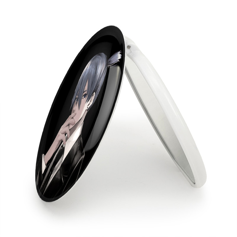 آینه جیبی خندالو طرح هایاکاوا انیمه مرد اره ای Chainsaw Man مدل تاشو کد 17903