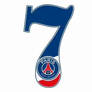  استند رومیزی تولد مدل عدد 7 طرح پاری سن ژرمن کد 1900