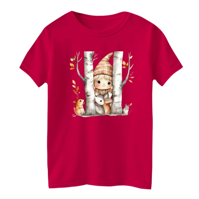 تی شرت آستین کوتاه بچگانه مدل دخترک کد 10