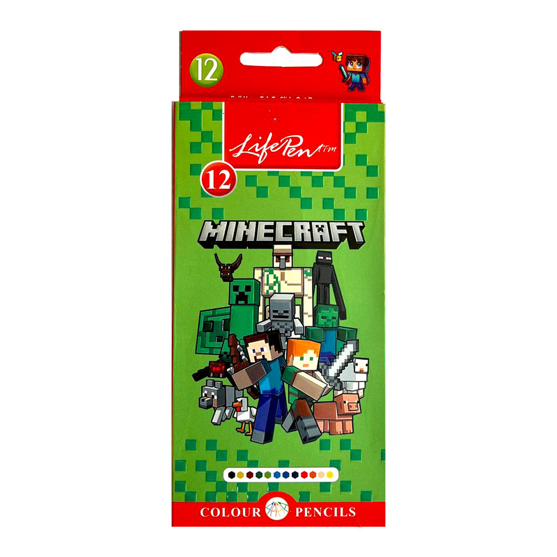 مداد رنگی 12 رنگ تی تی ام مدل ماینکرافت