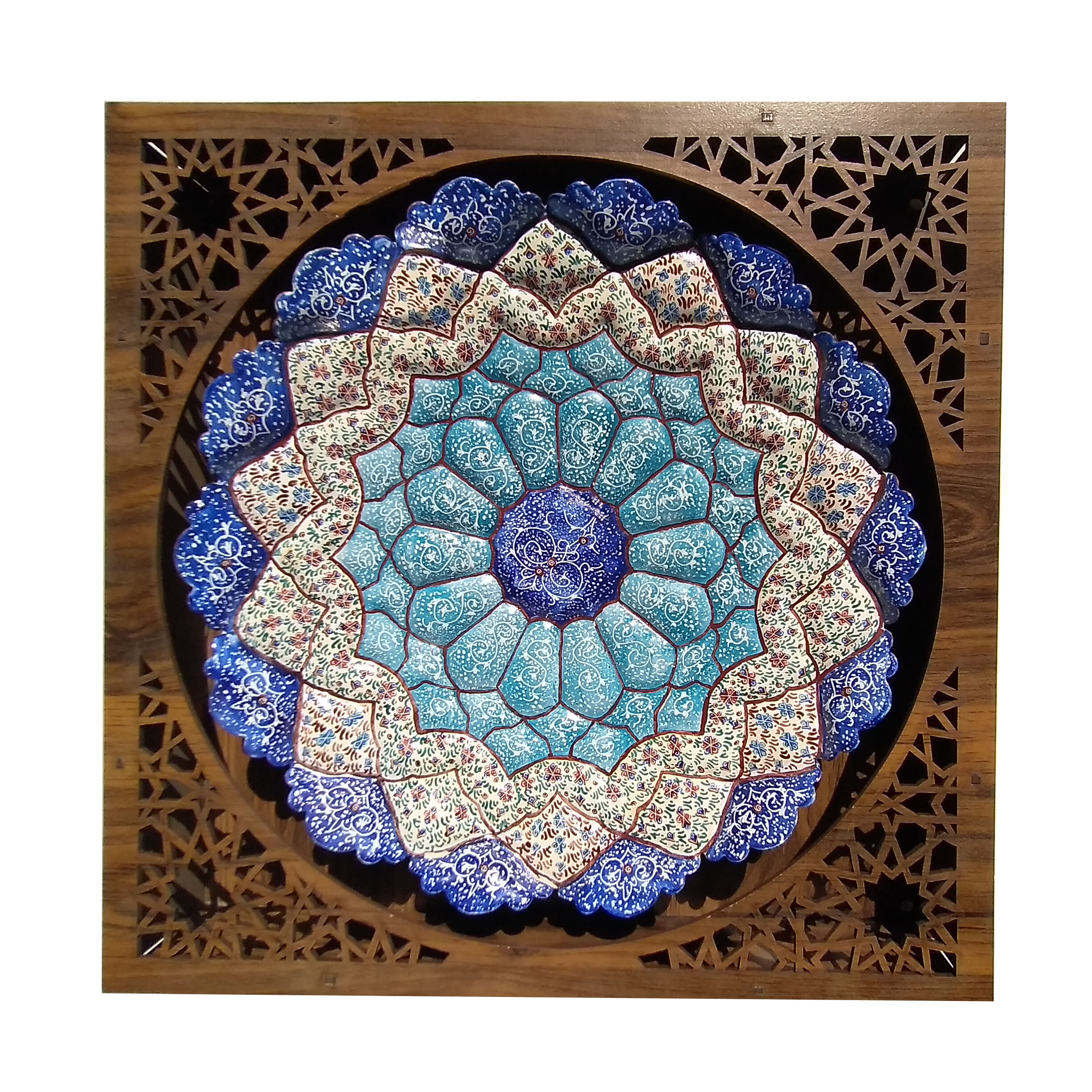بشقاب میناکاری مدل گل کد M 066