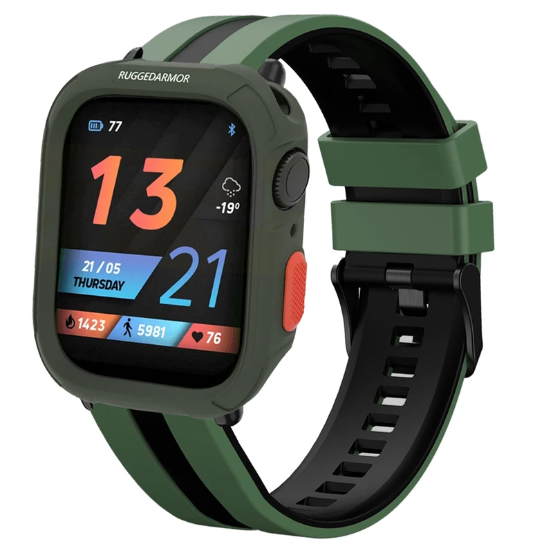 بند اسپریگ مدل Ferrer Rugged مناسب برای اپل واچ 45 میلی متری سری 8 به همراه کاور