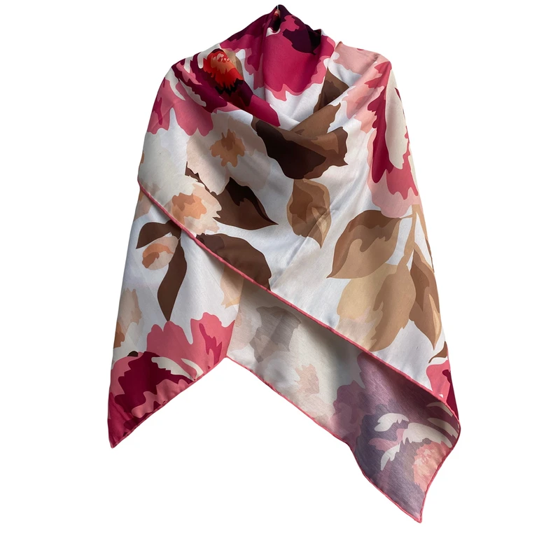 روسری زنانه مدل نخی کجراه پاییزه دست دوز کد 1348