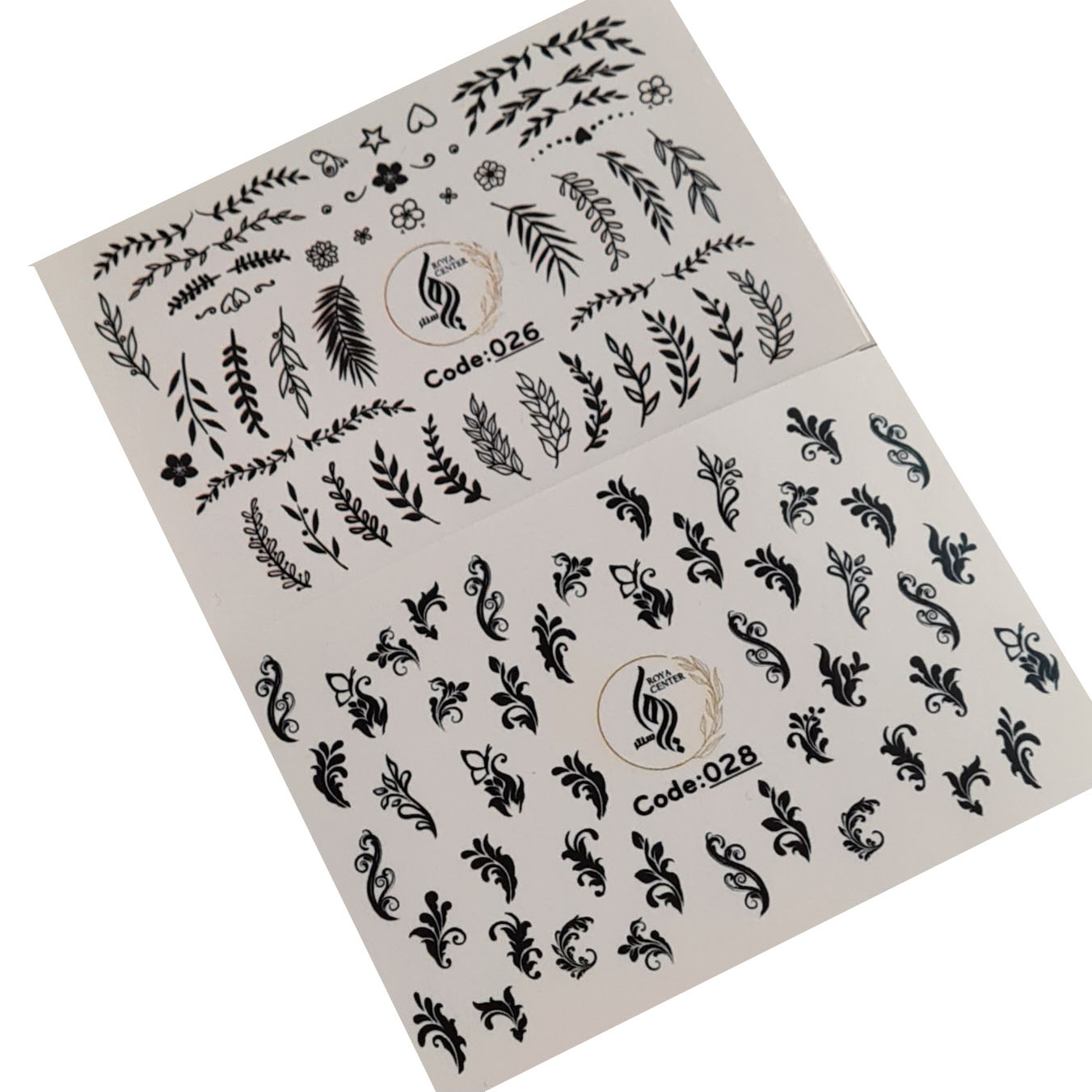 برچسب لنز ناخن رویاسنتر مدل 2628 مجموعه 2 عددی