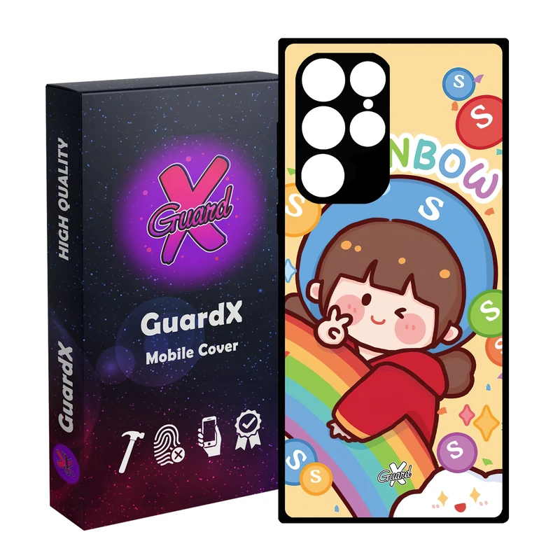 کاور گارد ایکس طرح Girl مدل Glass10520 مناسب برای گوشی موبایل سامسونگ Galaxy S23 Ultra