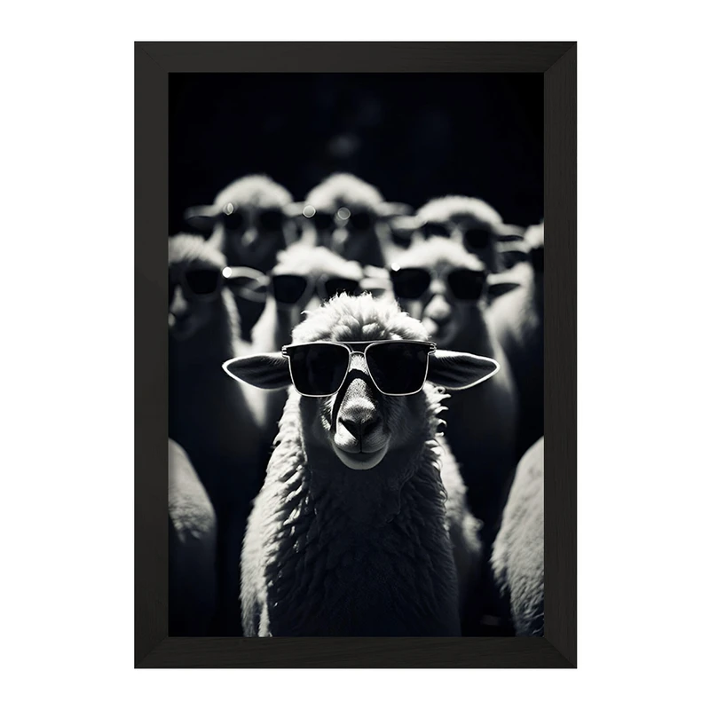 تابلو خندالو مدل دسته ی گوسفندان کد F10046