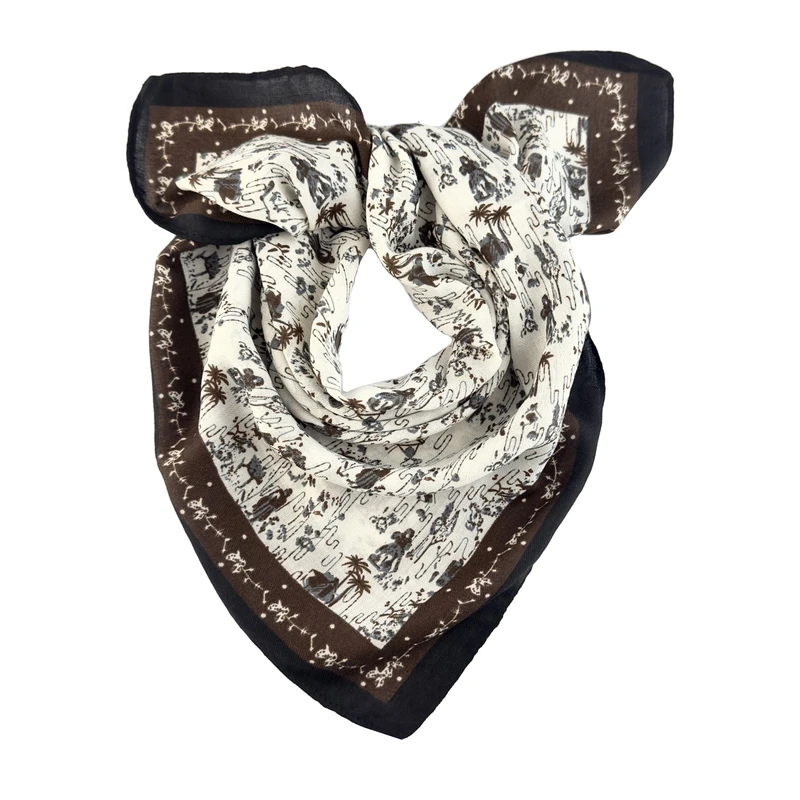 مینی اسکارف ابریشم زنانه مدل sr2 با طول و عرض 66*66 سانتی‌متر