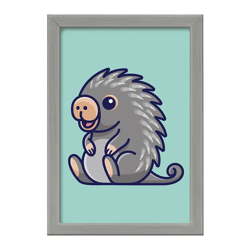 تابلو خندالو طرح حیوانات بامزه خارپشت کد 28372