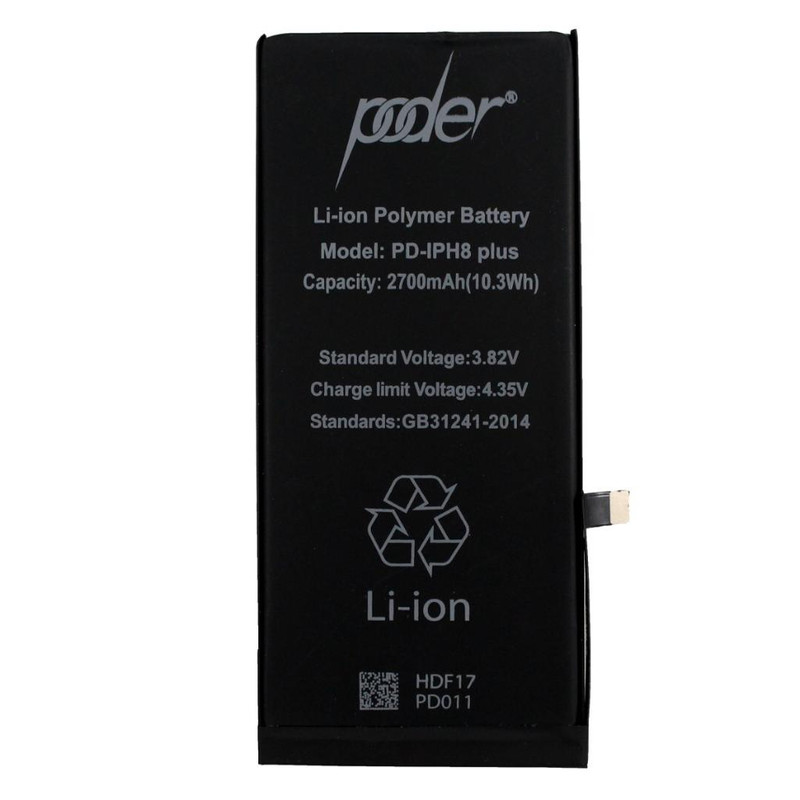 باتری موبایل پودر  مدل PODER-IPH8P ظرفیت 2700 میلی آمپر ساعت مناسب برای گوشی موبایل اپل IPHONE 8 PLUS