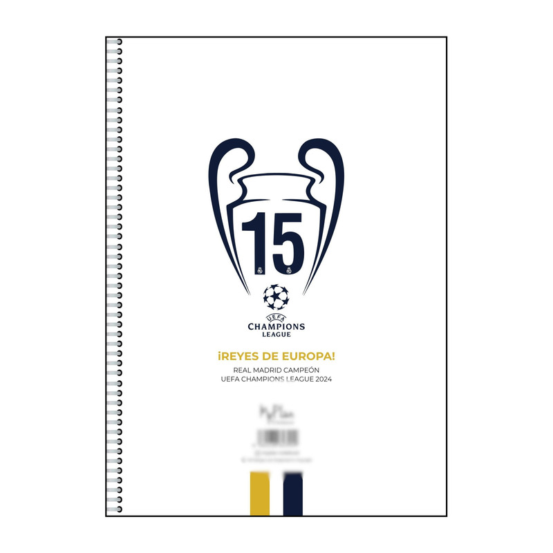 دفتر مشق 100 برگ مای پلن طرح رئال مادرید، امباپه و بلینگهام مدل حاشیه رنگی کد R102