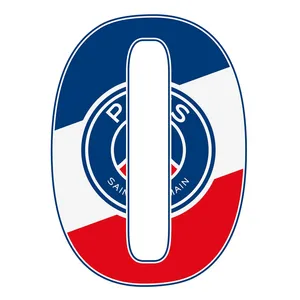  استند رومیزی تولد مدل عدد 0 طرح پاری سن ژرمن کد 1893