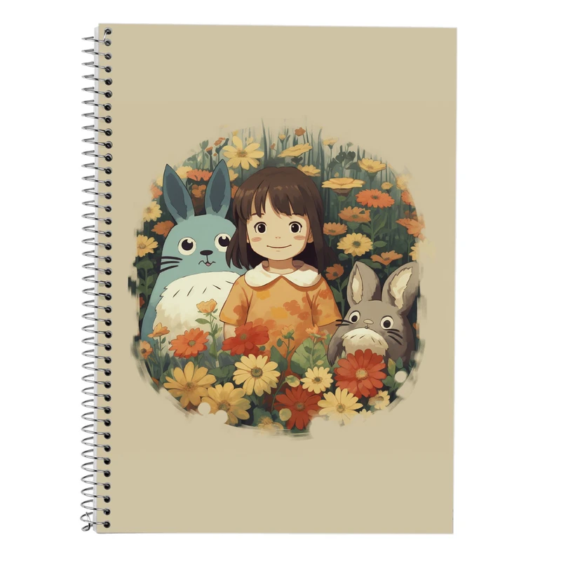 دفتر زبان 50 برگ مدوپد مدل دوخط طرح Ghibli کد DF2498