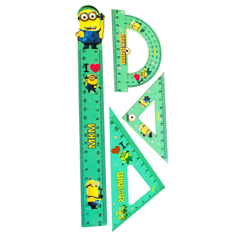 ست خط کش ام کی ام مدل مینیون مجموعه 4 عددی