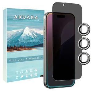 Akuara AKU PVNG Privacy Screen Protector Suitable For Apple iPhone 13 Pro Mobile Phone with Lens Protector