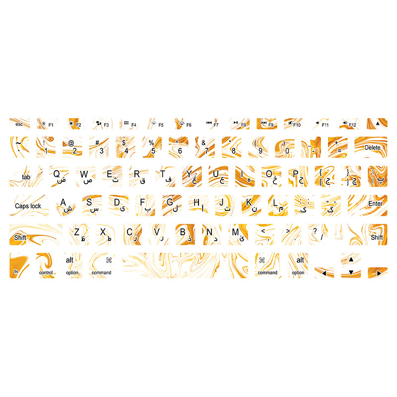  برچسب حروف کیبورد طرح 259 marble مناسب برای مک بوک پرو 13 اینچ 2009-2012
