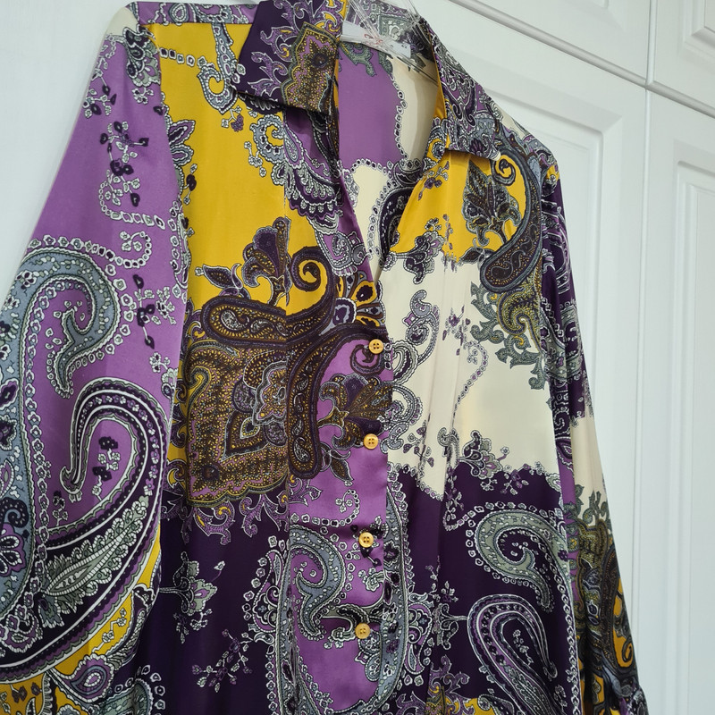 شومیز آستین بلند زنانه مدل پترن بته جقه کد ۶