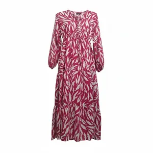 پیراهن ساحلی یقه گرد زنانه مدل پوست گورخری