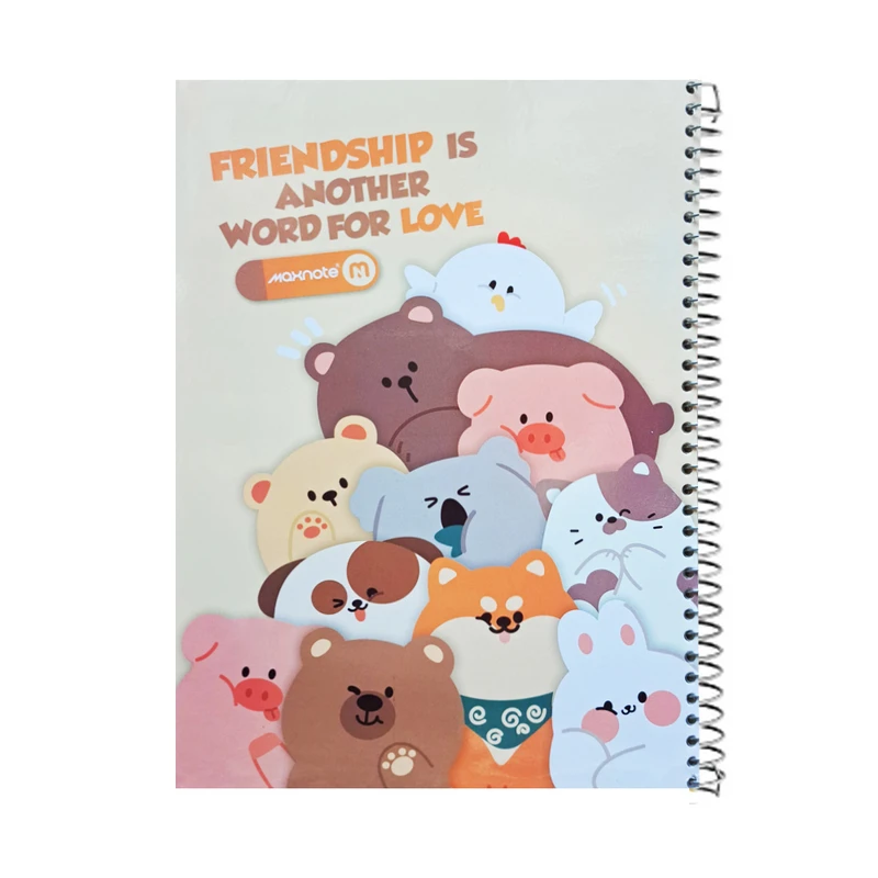 دفتر مشق 40 برگ مکث نوت مدل حاشیه دار طرح حیوانات کد 604