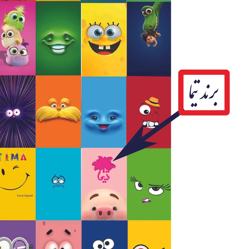 عکس شماره 2 : کاغذ کادو تیما مدل imoji بسته 5 عددی