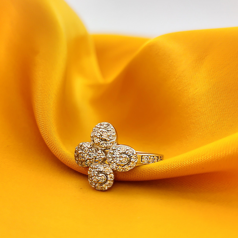 نیم ست نقره زنانه مدل گل کد NG1852