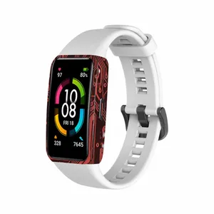 MAHOOT Red-Printed-Circuit-Board Cover Sticker for Huawei band 6 Smartwatch