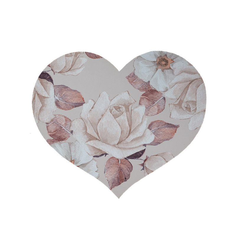 پادری مدل قلب طرح گل کد 5931 سایز 90x90 سانتی متر 