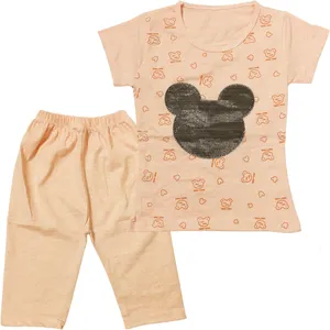 ست تی شرت و شلوارک دخترانه طرح Minnie Mouse مدل Poco کد 178