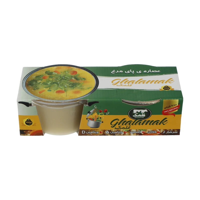 عصاره پا مرغ قلمک - 400 گرم بسته 2 عددی 