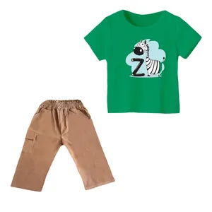 ست تی شرت و شلوارک پسرانه مدل گورخر کد 13